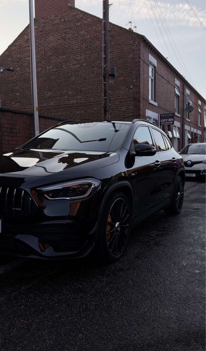 Detailed black Mercedes AMG